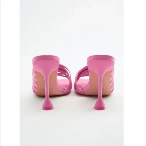 ZARA HIGH HEELED STRAPPY SANDALS - Picture 9 of 11